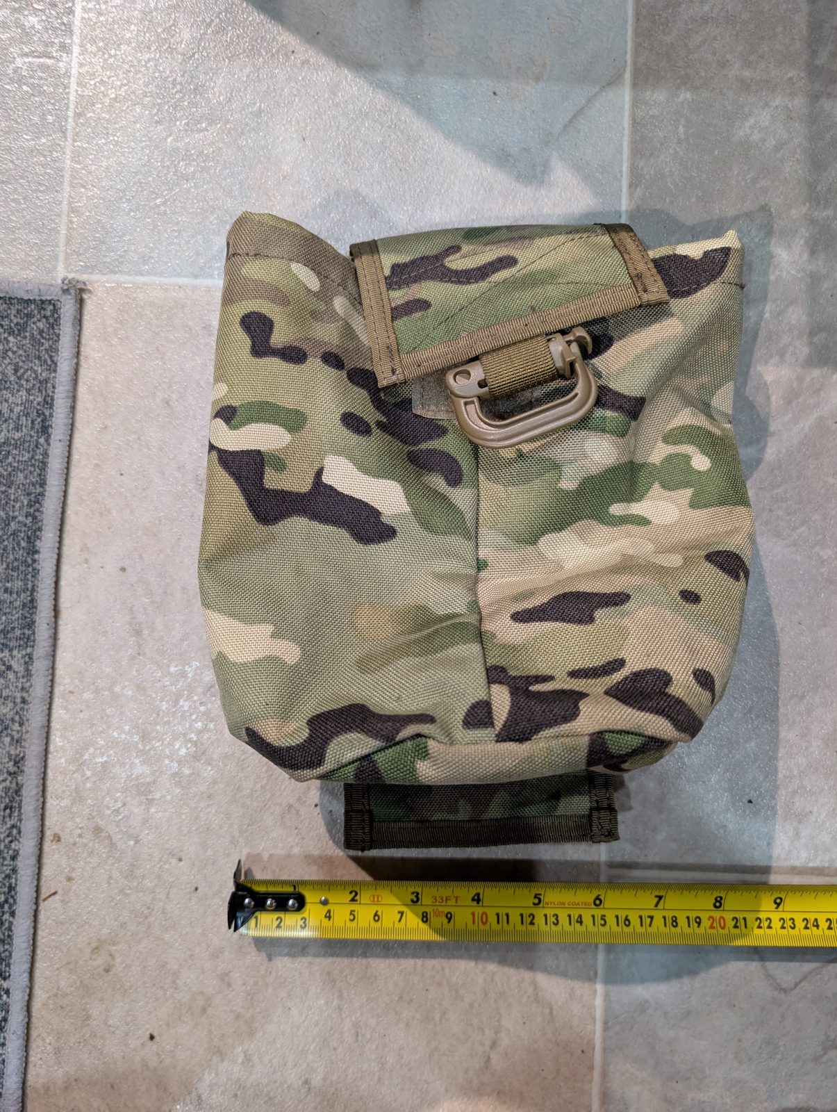 MTP Camo MOLLE Utility Pouch Roll-Top Grimloc D-Ring Army Style Airsoft 20cm