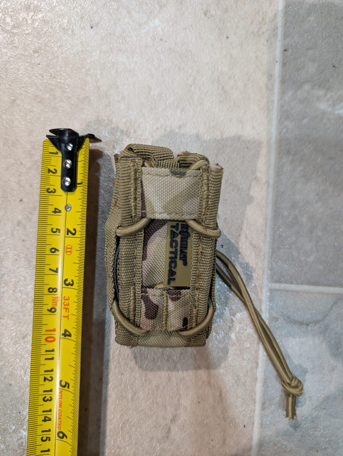 Kombat Tactical Single Pistol Mag Pouch BTP Camo MOLLE Bungee Grenade Airsoft