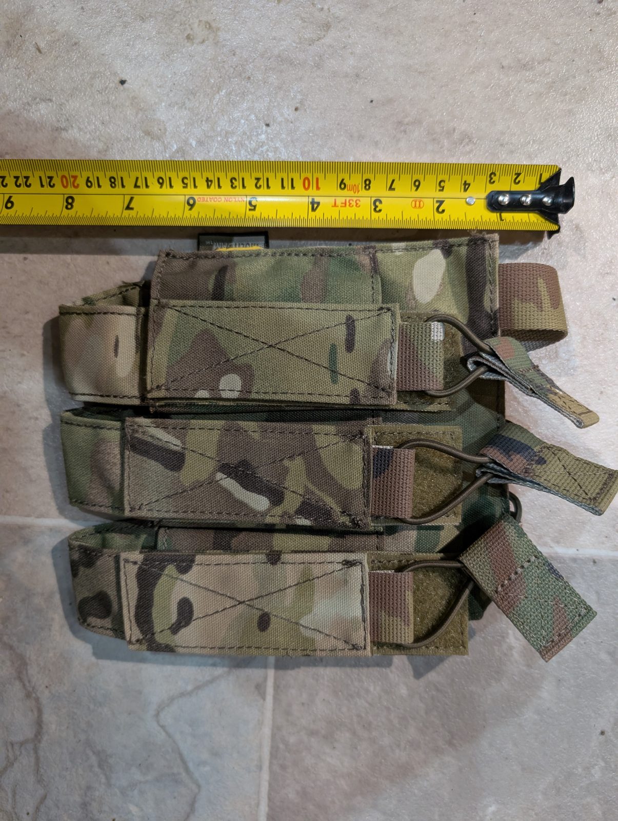 Emerson Gear Triple M4 Mag Pouch Panel Multicam Bungee Kangaroo Placard Airsoft