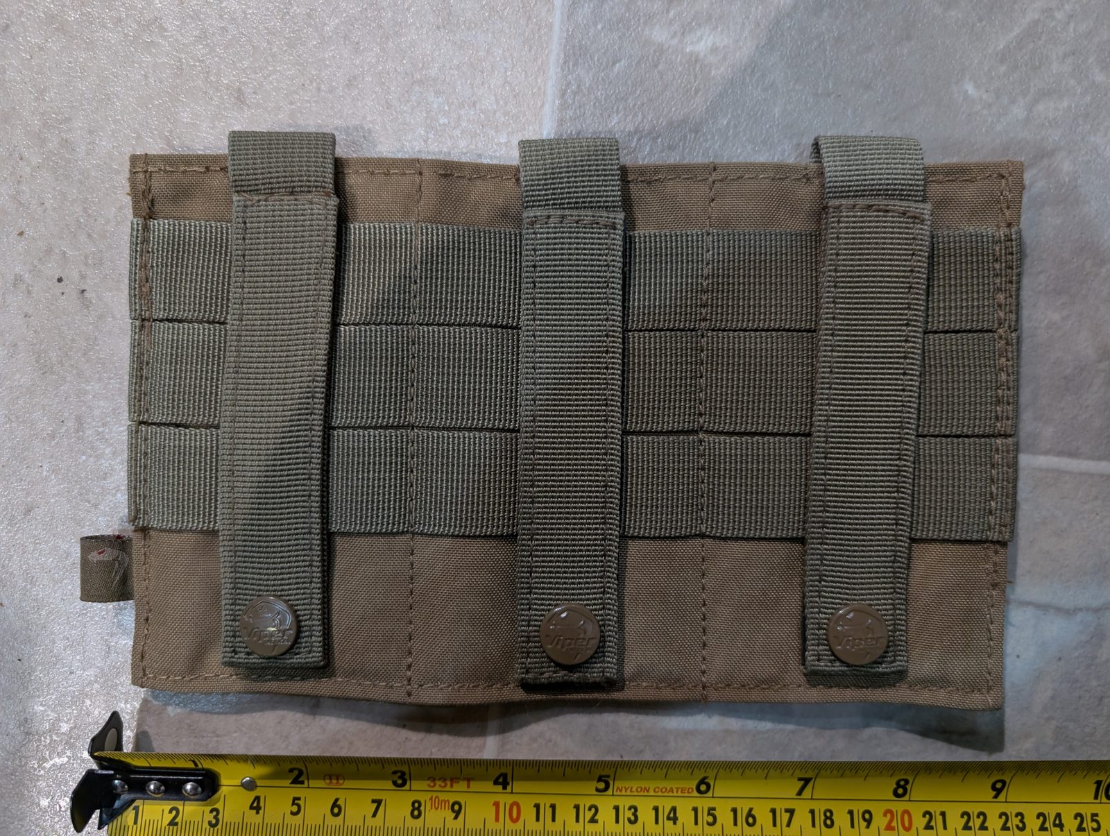 Viper Tactical Triple M4 Mag Pouch Panel Coyote Tan MOLLE Elastic Airsoft