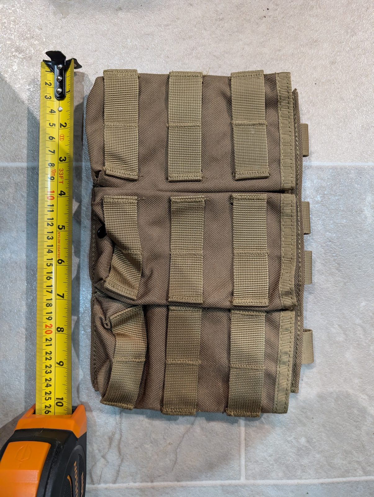Large MOLLE Utility Pouch Coyote Tan Zipped Admin Medic Airsoft 25x16cm