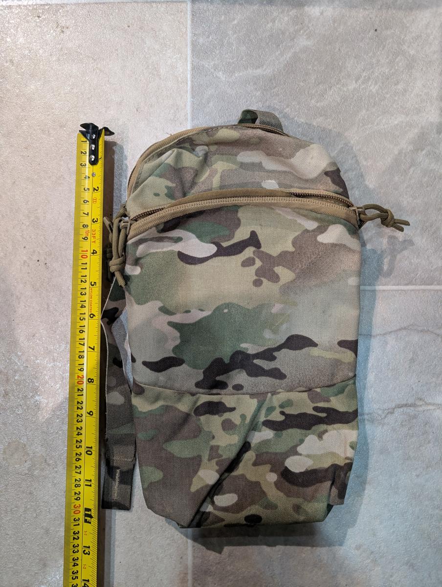 Tall Zipped MOLLE Utility Pouch Multicam Laser Cut Hydration Medic 30cm Airsoft