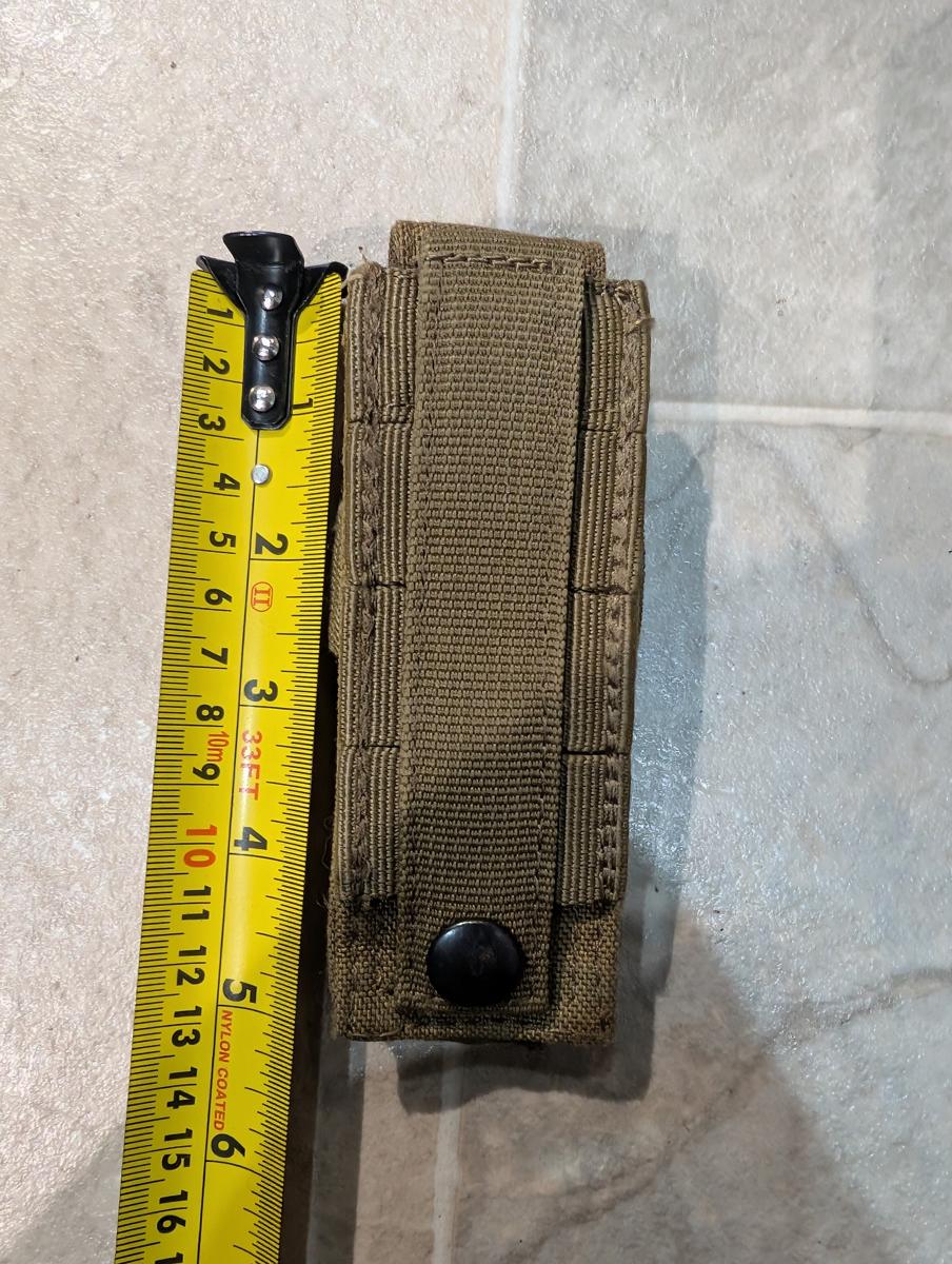 Small MOLLE Utility Pouch Coyote Tan Knife Torch Multitool Holder Airsoft