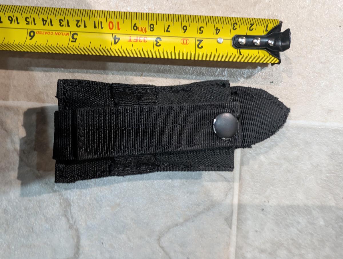Airsoft Dead Rag Pouch with Red Kill Rag Black MOLLE Belt Milsim Hit Marker