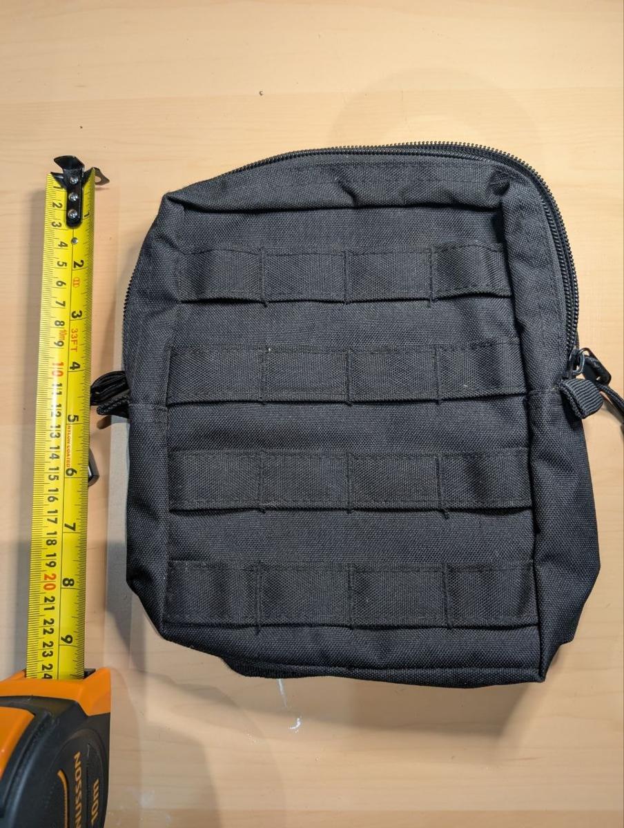 Kombat Tactical Black MOLLE Admin Utility Pouch Zip Airsoft Surplus