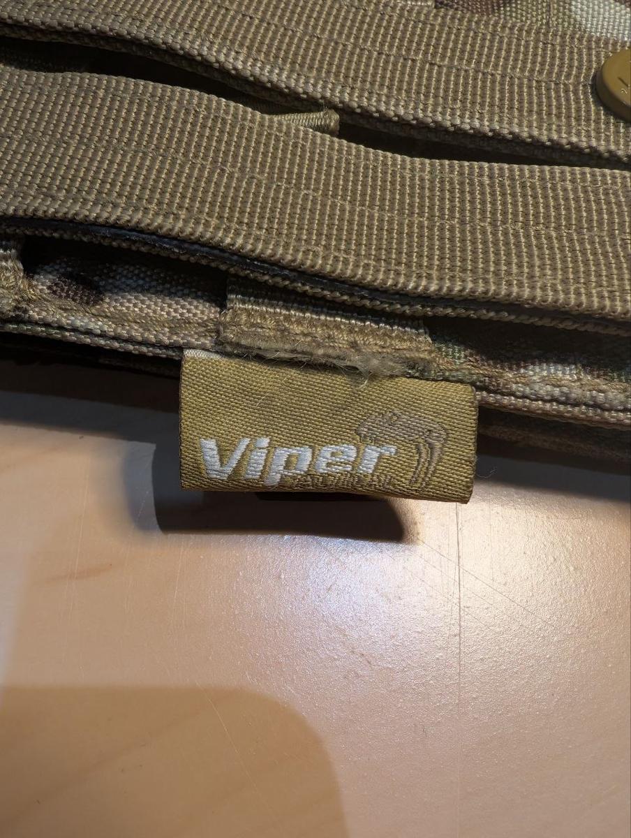 Viper Double Open Mag Pouch MultiCam MOLLE Airsoft Elastic Retention x2
