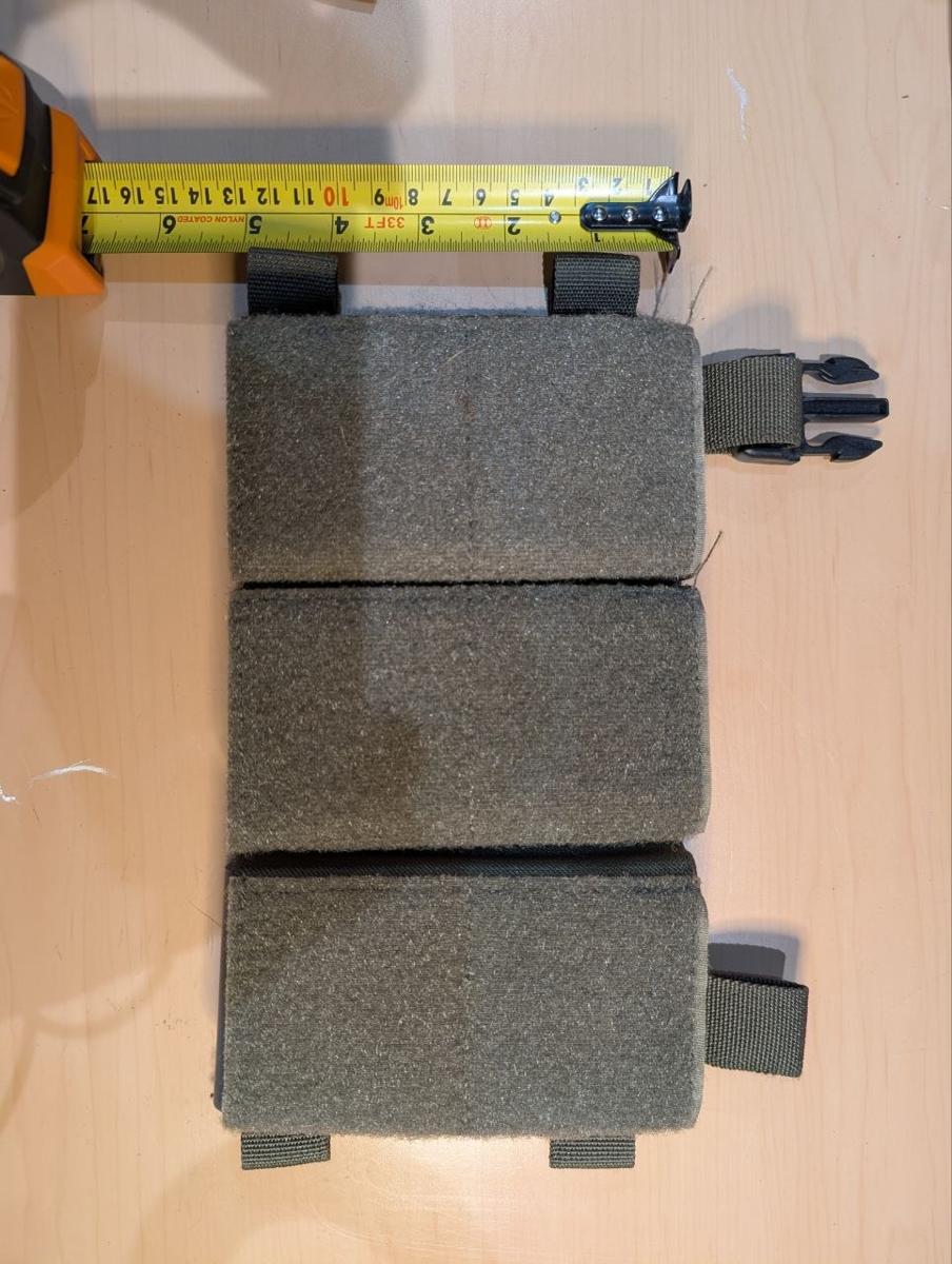 Tactical Raiders Olive Loop Field MOLLE Panel 3-Section Plate Carrier Airsoft