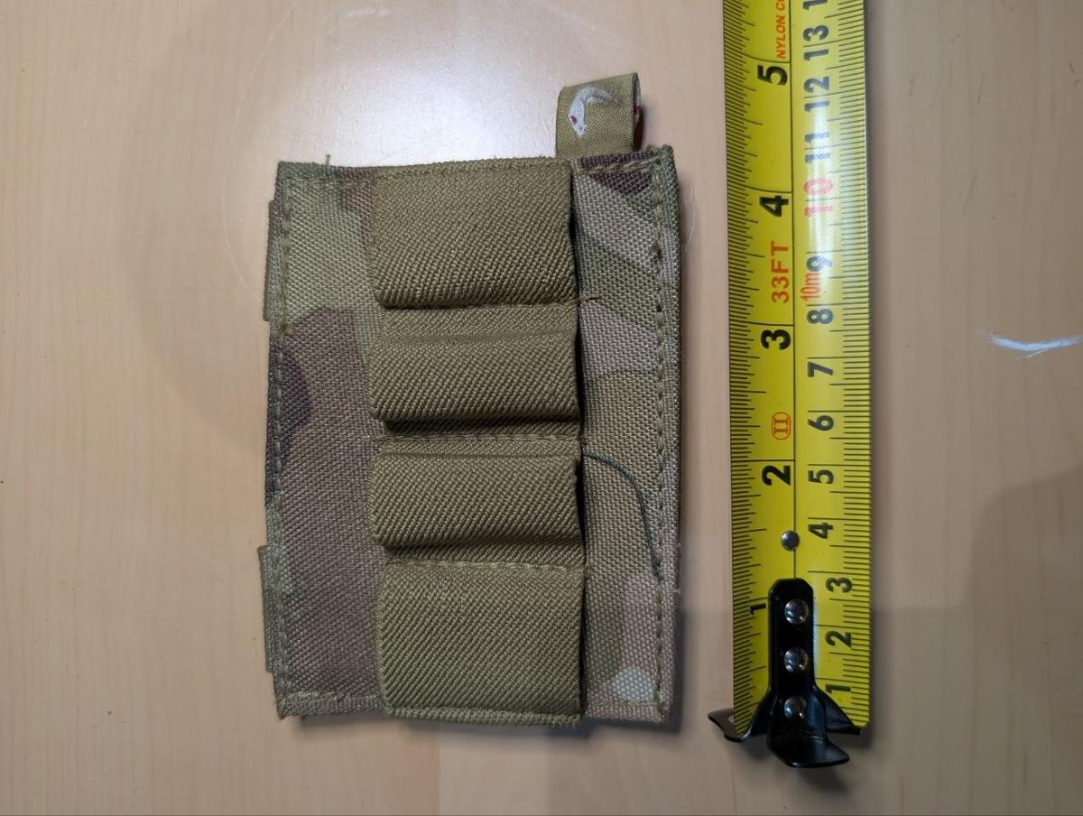 Shotgun Shell Holder MOLLE Pouch MTP Multicam Camo 4 Round Elastic Loops Airsoft
