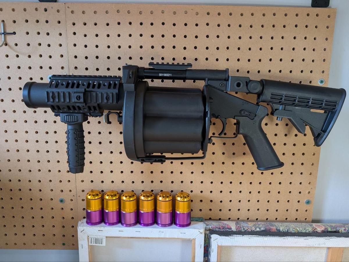 NUPROL Matrix MGL 40mm Grenade Launcher Airsoft 6 Shot + 6 MOSCART Gas Shells