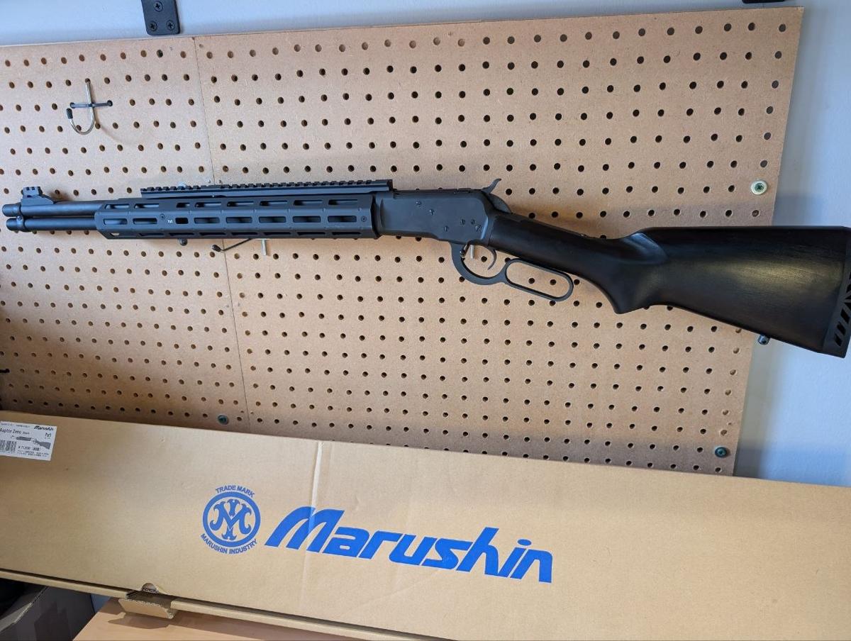 Marushin Raptor Zero Black Lever Action Gas Airsoft Rifle M-LOK Boxed