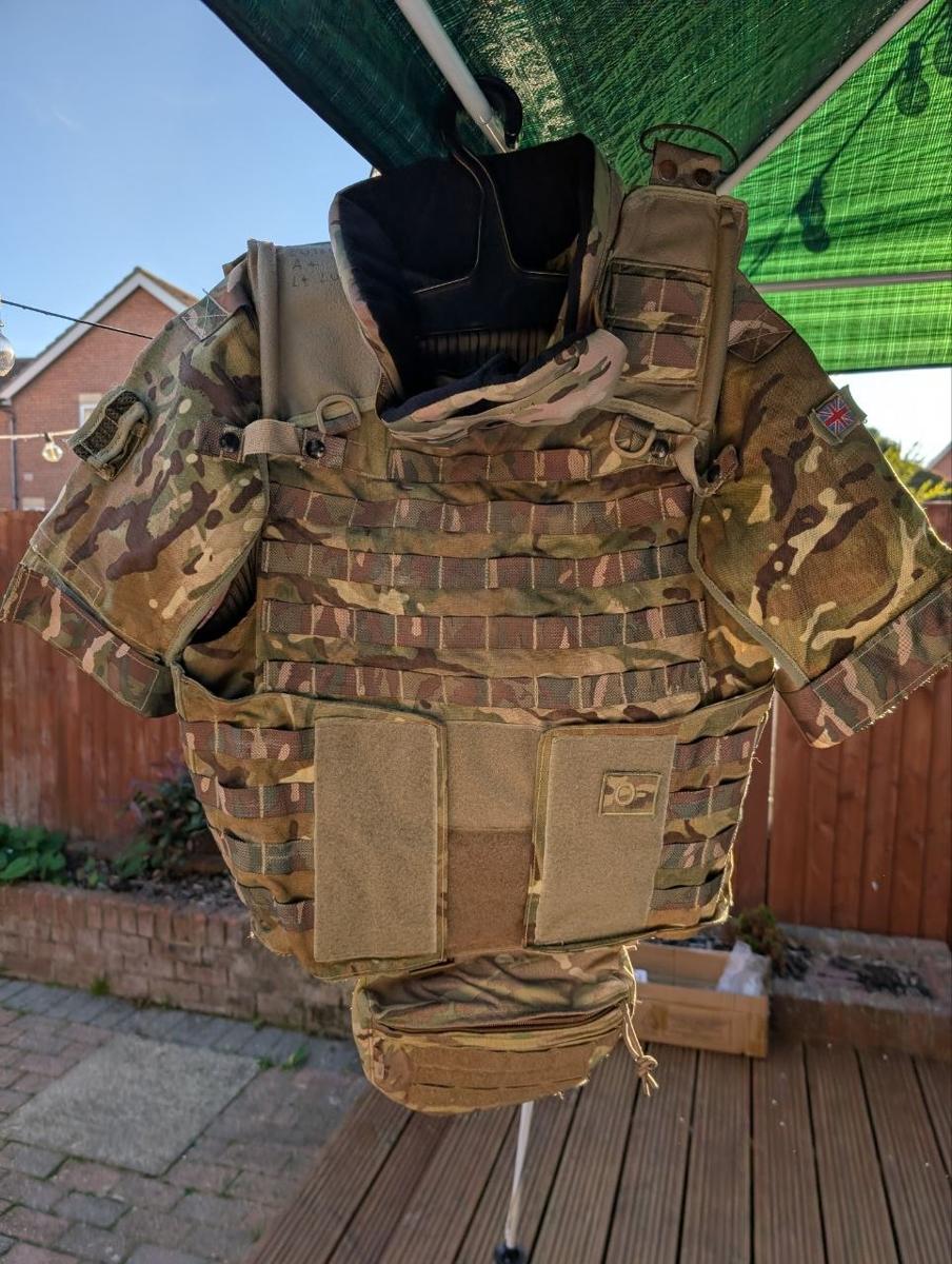 DMGear MTP Camo Plate Carrier Body Armour Cover Shoulder Brassards Groin Flap