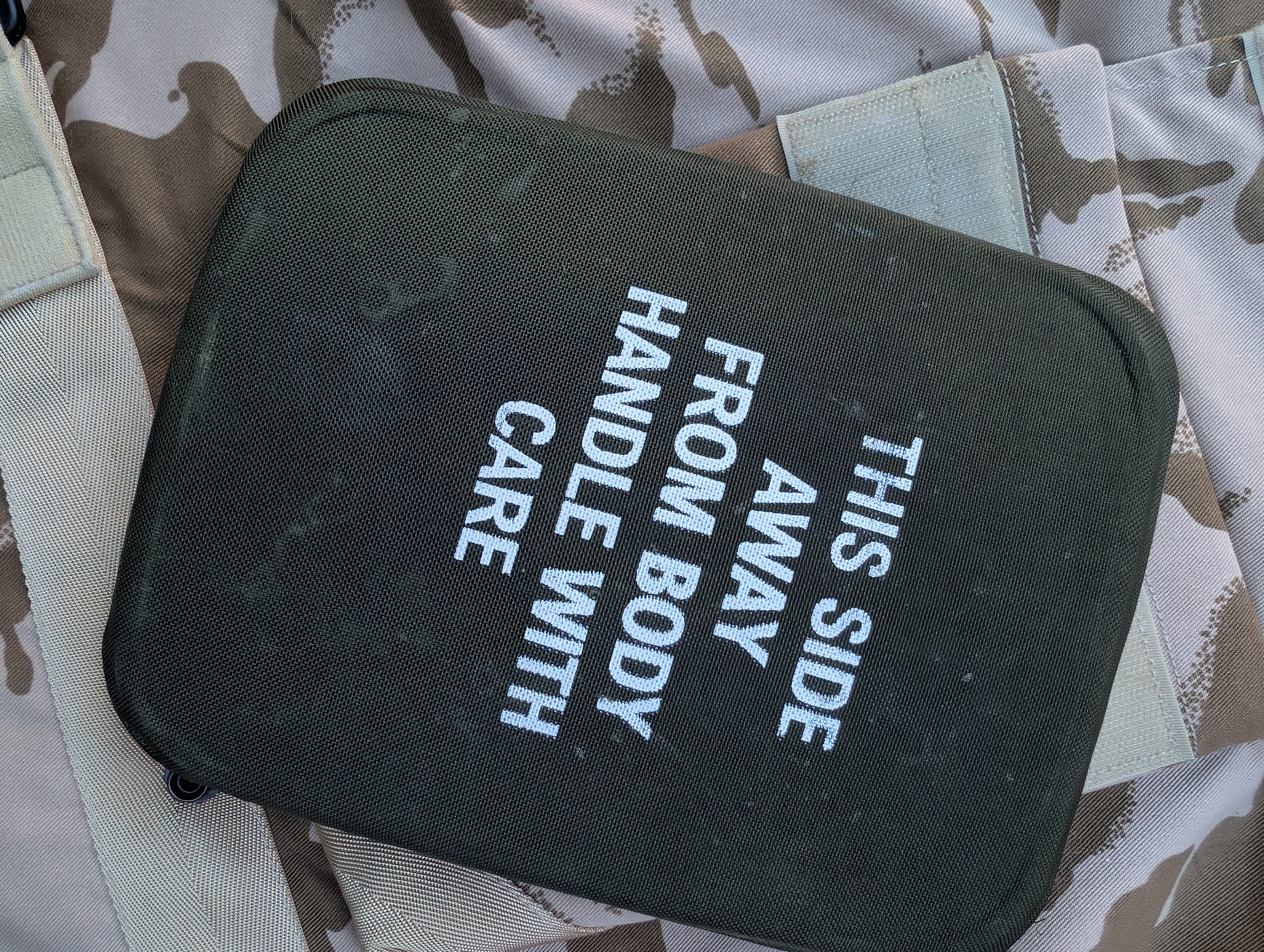 British Army ECBA Body Armour Ceramic Ballistic Plates Pair Genuine Surplus