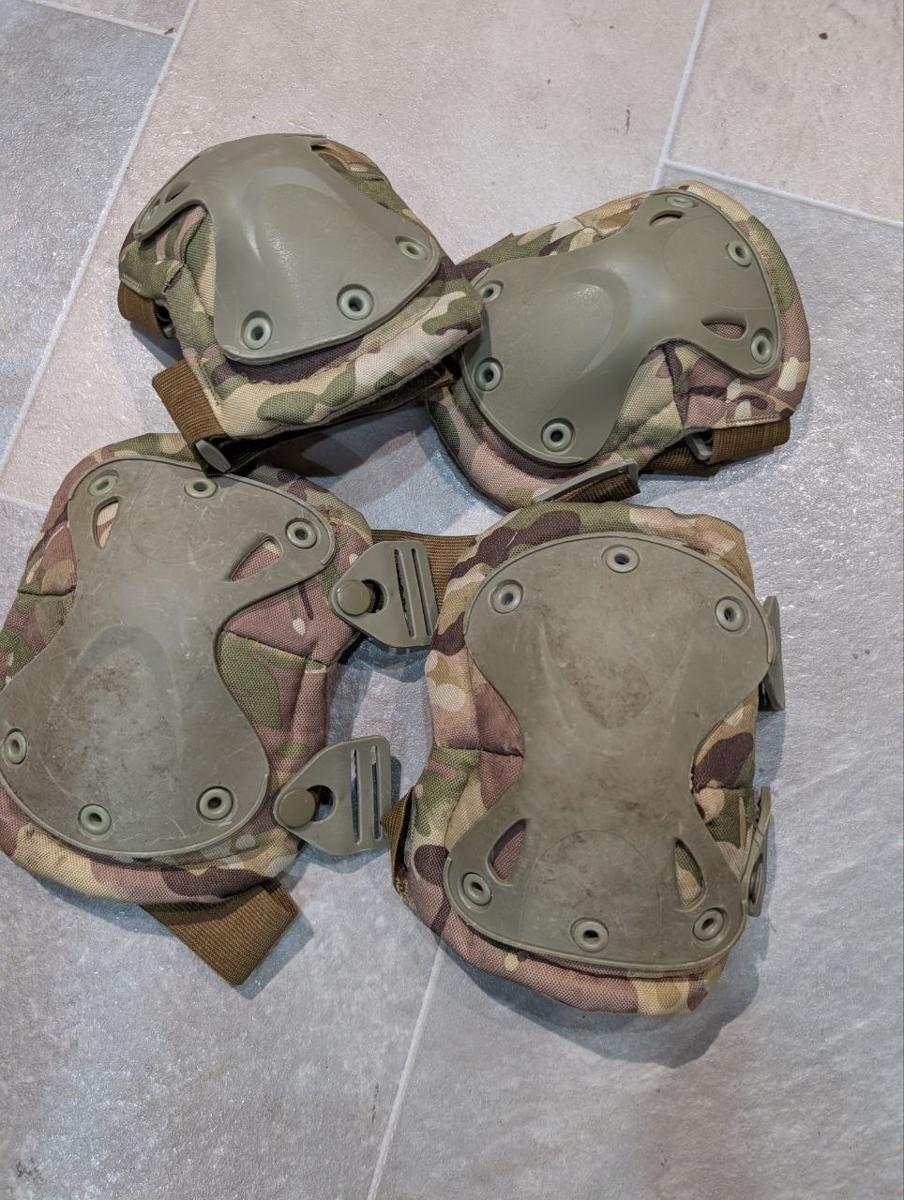 Tactical Knee & Elbow Pad Set MTP Multicam Hard Shell Airsoft Military Style