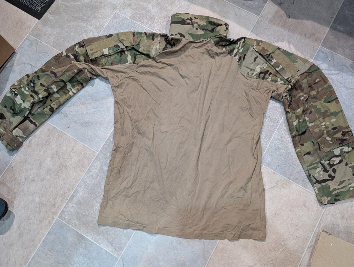 Emerson Gear Combat Shirt Large Regular Multicam Style UBACS Airsoft Tan Torso