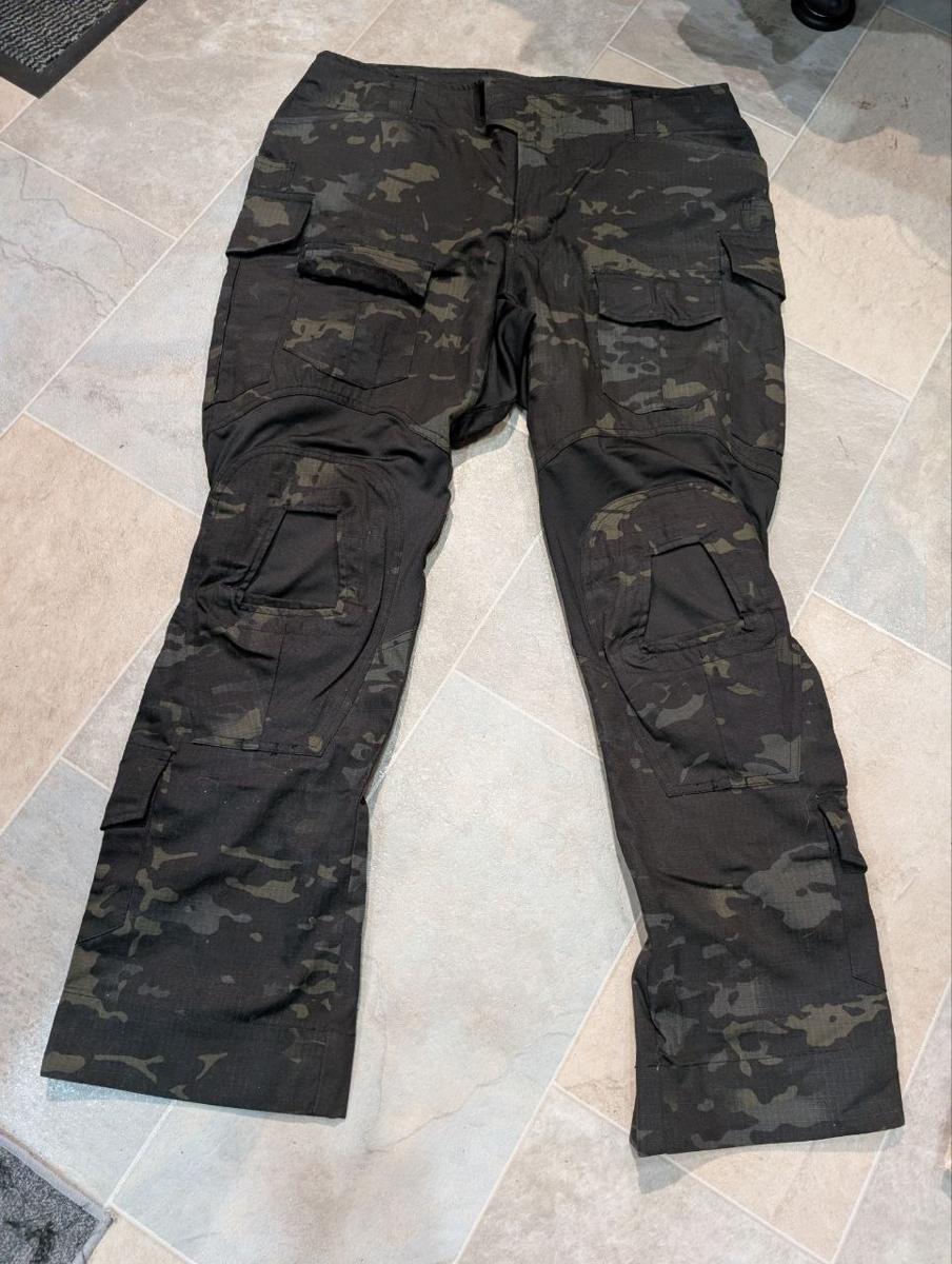 Emersongear G3 Combat Trousers Multicam Black Knee Pad Slots Airsoft Size L