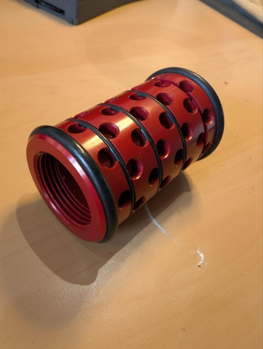Strataim Nova 48 Conversion Shell Red Anodised Alloy Airsoft Pyro Grenade Body