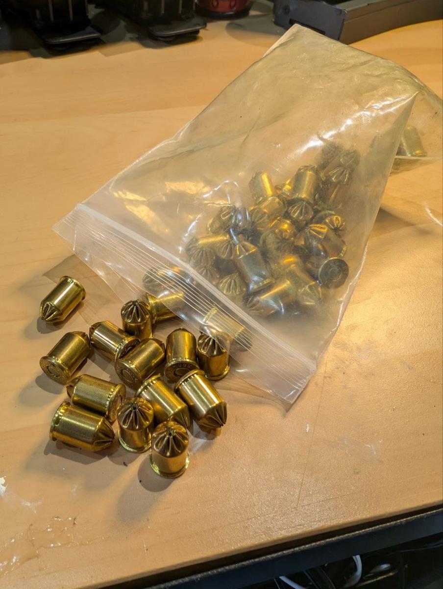 50 x G.F.L. 380 9x17 Star Crimped Blank Cartridges Unfired Brass Pistol Rounds