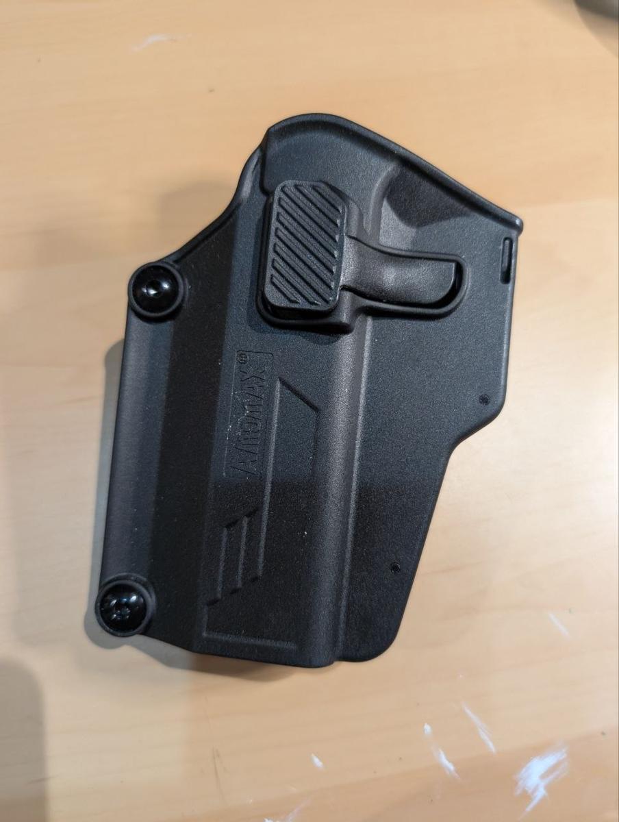 Amomax Left Handed Holster Black Polymer Airsoft Pistol Belt Clip Index Release
