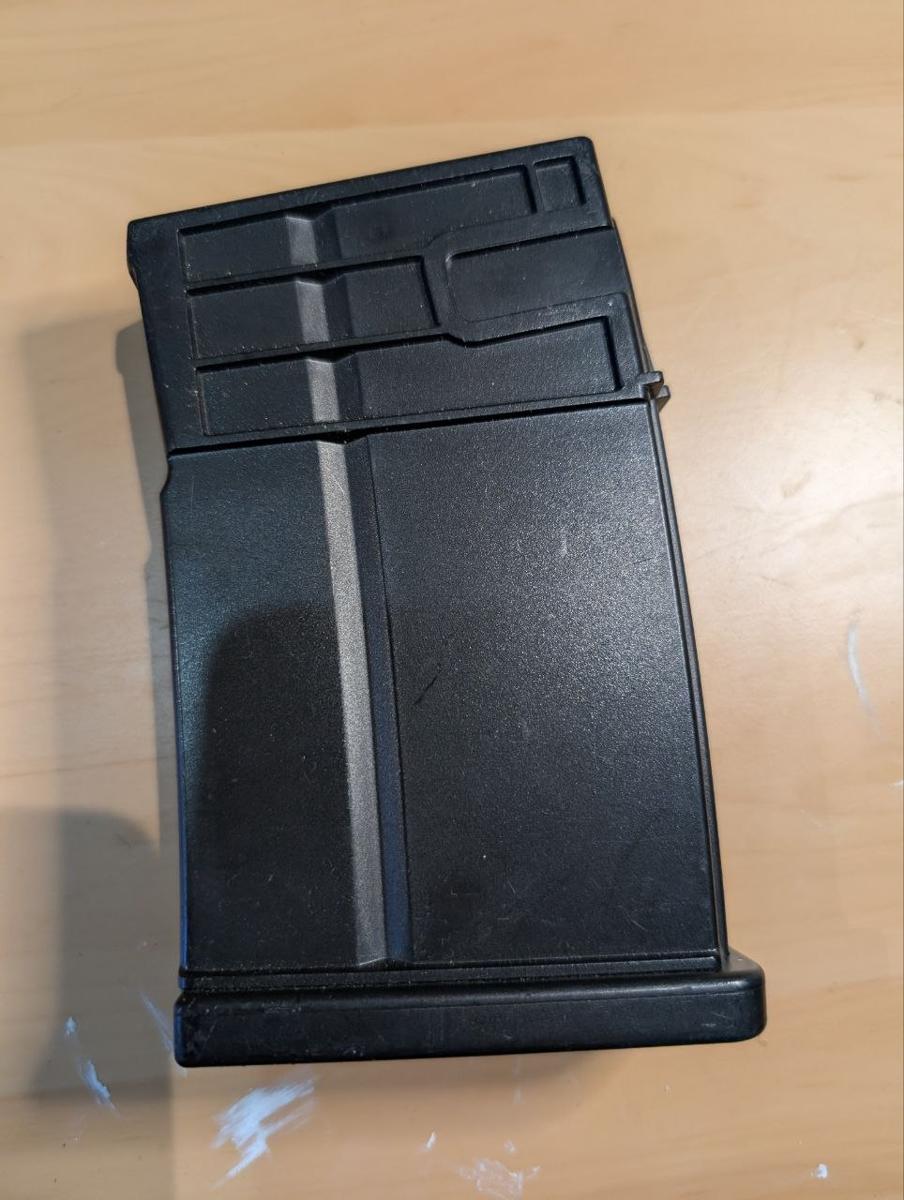 Airsoft Hi-Cap AEG Magazine Black Polymer G36 SL8 Style Wind-Up Wheel Sniper