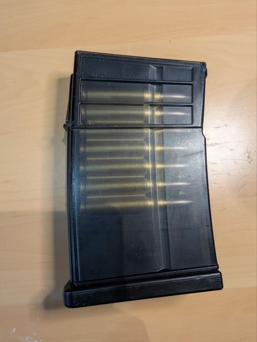 Airsoft Mid-Cap Magazine Smoked Translucent Polymer G36 Style Sniper Rifle AEG