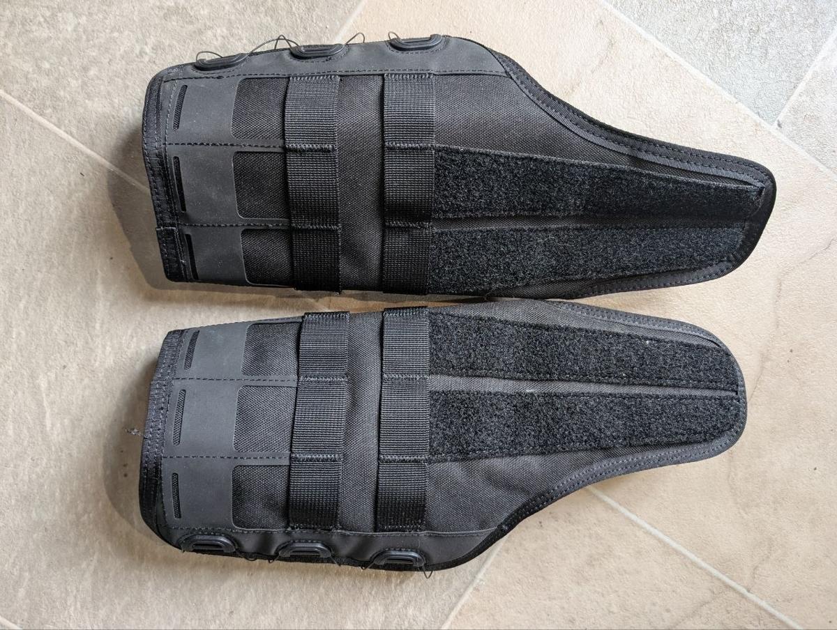 Plate Carrier Side Panels Pair Black Laser Cut MOLLE Dial Tensioner Airsoft