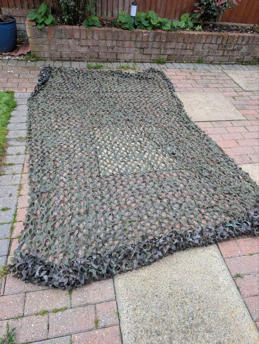Camouflage Net Woodland Green Brown Approx 80" x 112" Airsoft Hide Shooting