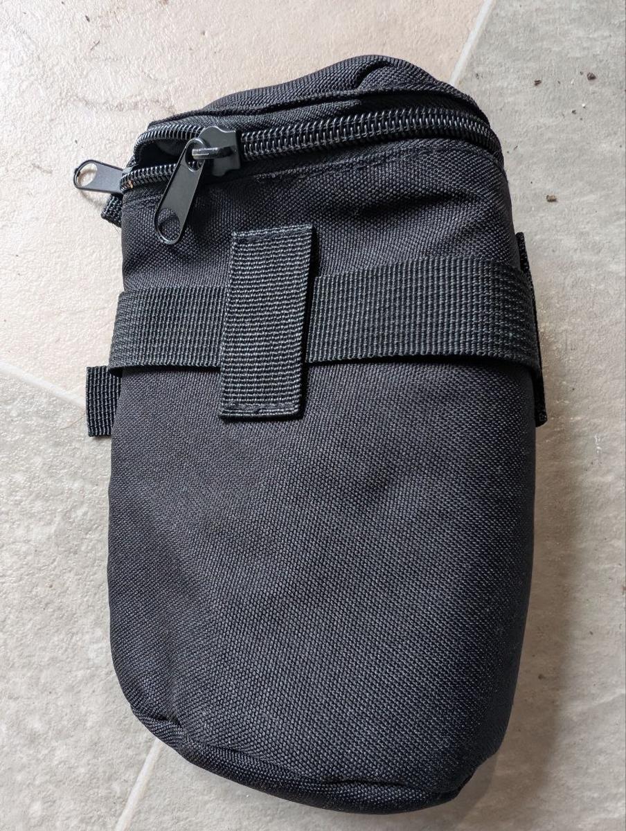 Padded Black Belt Pouch Binocular Optic Camera Lens Case Zip Top Airsoft 20cm