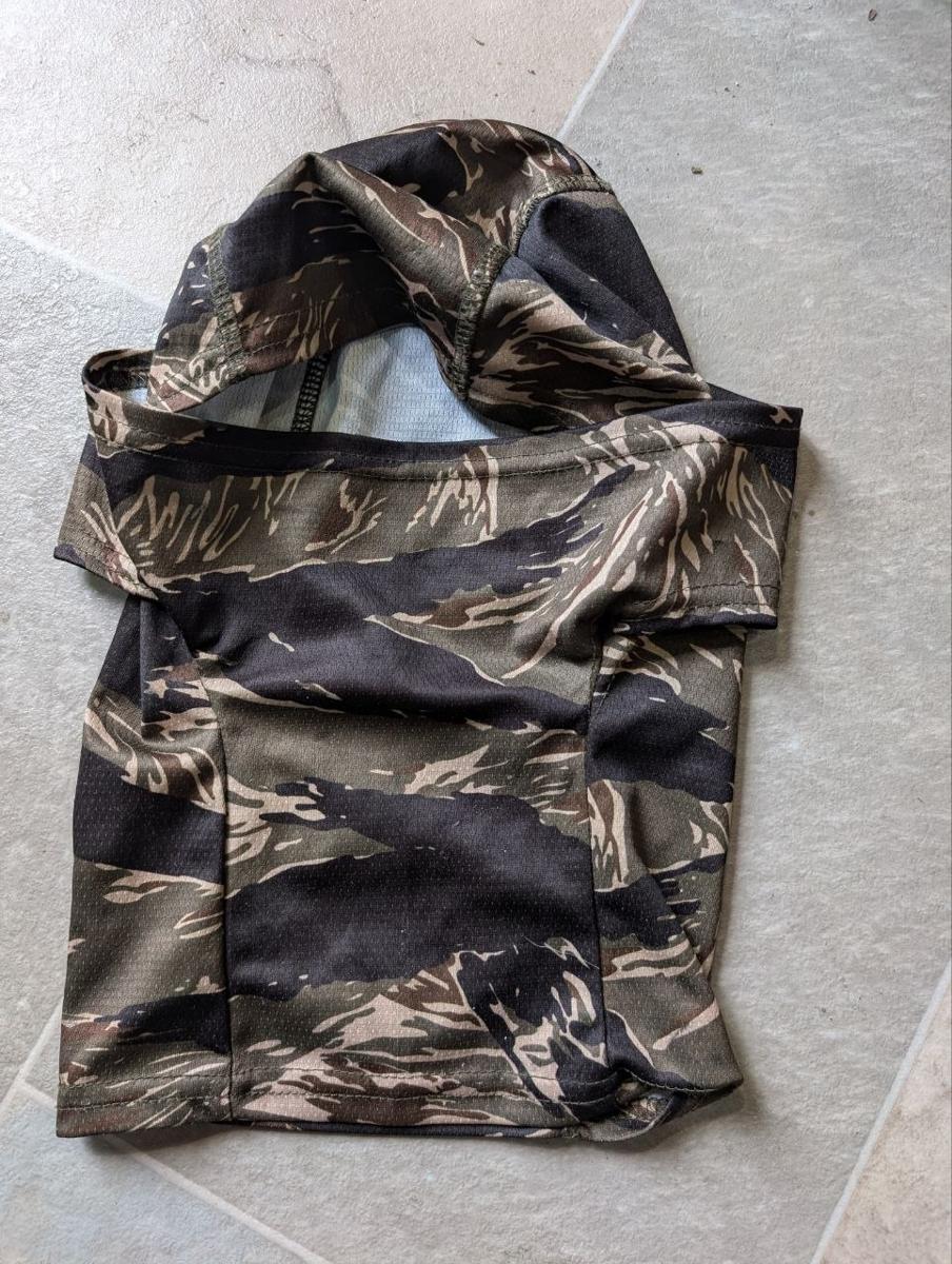 Tiger Stripe Camo Balaclava Hood Full Face Mask Mesh Airsoft Military Surplus
