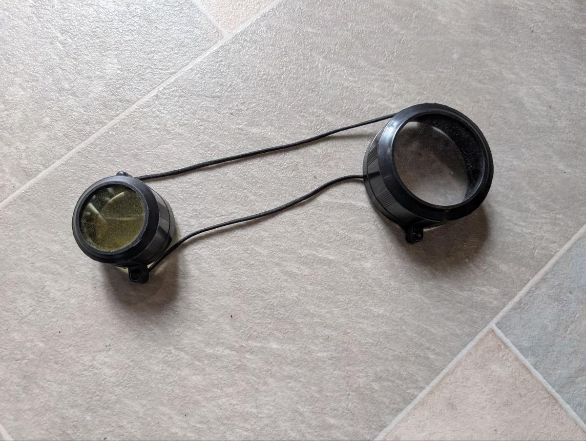 Rifle Scope Bikini Lens Covers Pair Clear Snap On Objective & Eyepiece Airsoft