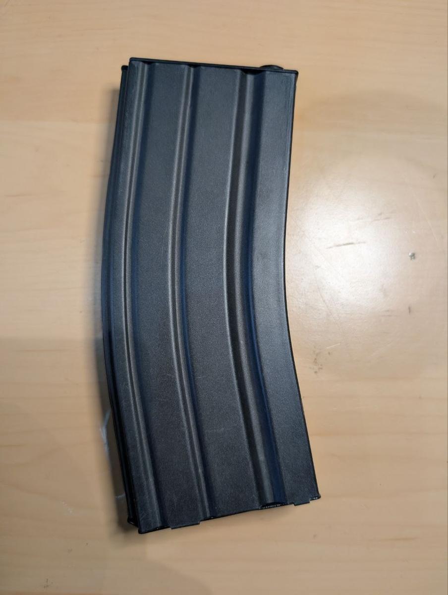 2x Airsoft M4/M16 Hi-Cap Magazine Metal Body AEG Winding Mag Black