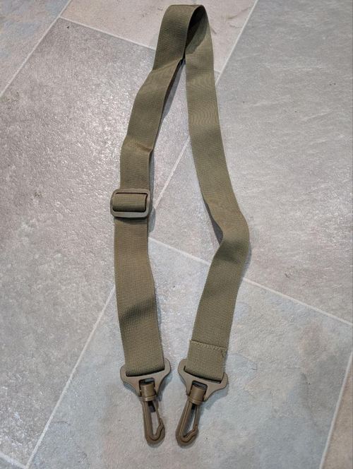 Military Shoulder Strap Coyote Tan Webbing Adjustable Snap Hooks Holdall Surplus