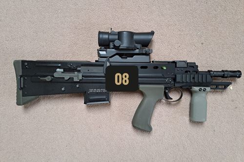 G&G L85A2 ETU Airsoft AEG Rifle with RIS, Vertical Grip and Optic