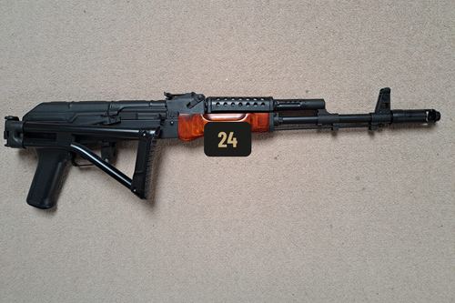 CYMA AKS-74 Airsoft AEG Rifle, Wood-effect Furniture, Folding Stock