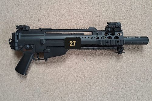 JG G36C Airsoft AEG Rifle with RIS Handguard and Suppressor