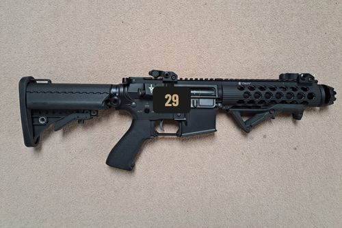 King Arms M4 Troy Airsoft AEG Rifle, Upgraded