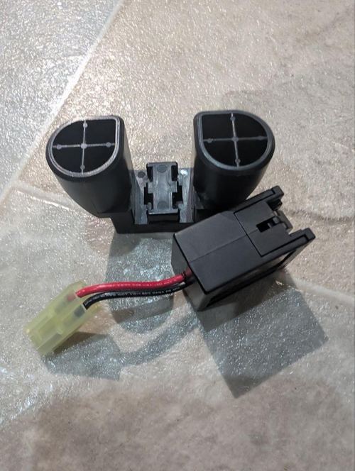 Airsoft AEG Battery Terminal Adapter & Twin Tube Case Japanese Mini Connector