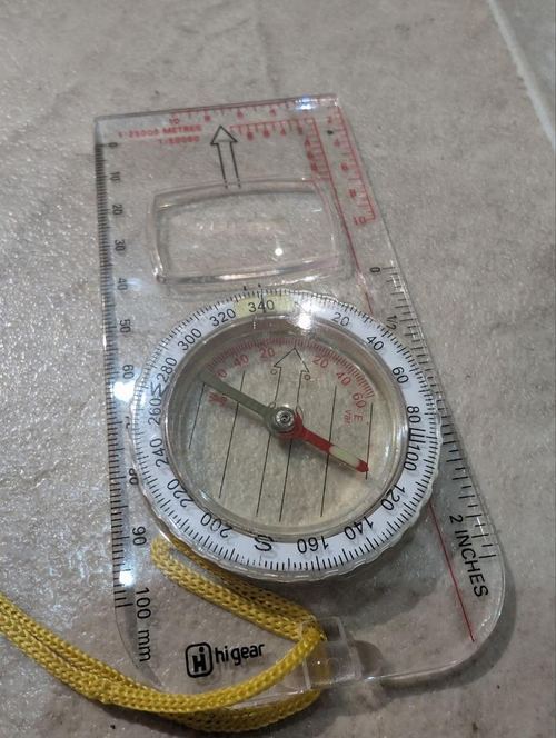 Higear Baseplate Map Compass 1:25000 1:50000 Orienteering Hiking