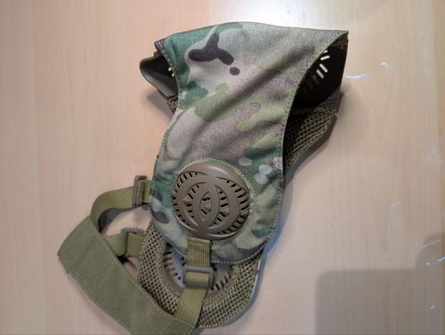 OneTigris Division Airsoft Half Face Mask Multicam Mesh Vented Foldable