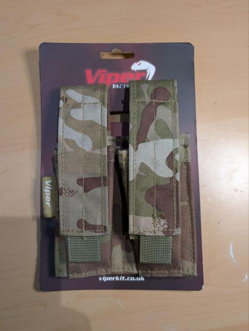 Viper Tactical MOD Double P-Mag Pouch VCAM Camo MOLLE Magazine Airsoft