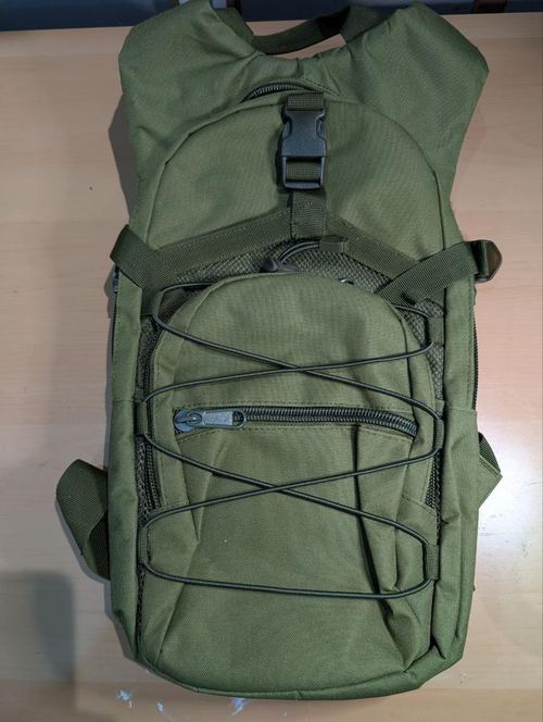 Tactical Hydration Pack Carrier Olive Green Airsoft Military Assault Day Bag