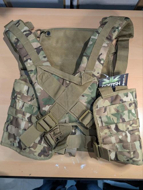 Kombat UK Chest Rig BTP British Terrain Pattern MOLLE Harness Airsoft New Tags
